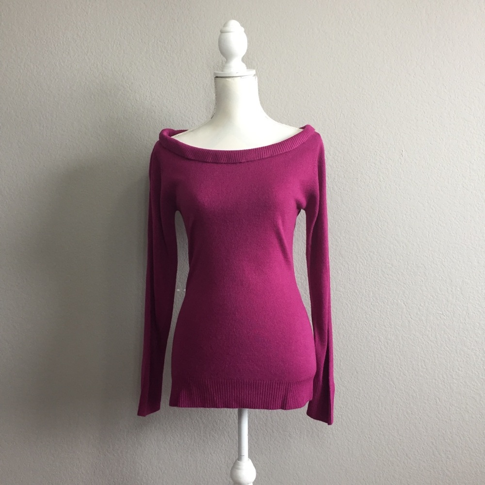 Sacred Threads Wine Boatneck Sweater